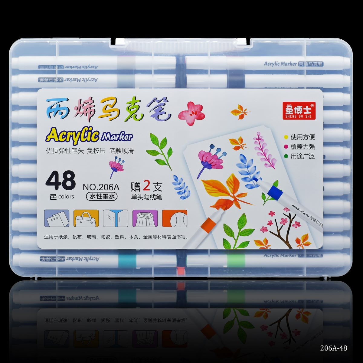 Acrylic Marker 48 Colour 206A-48