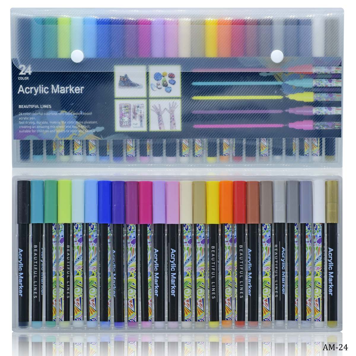 Acrylic Market Beautiful Line 24 Colour AM-24