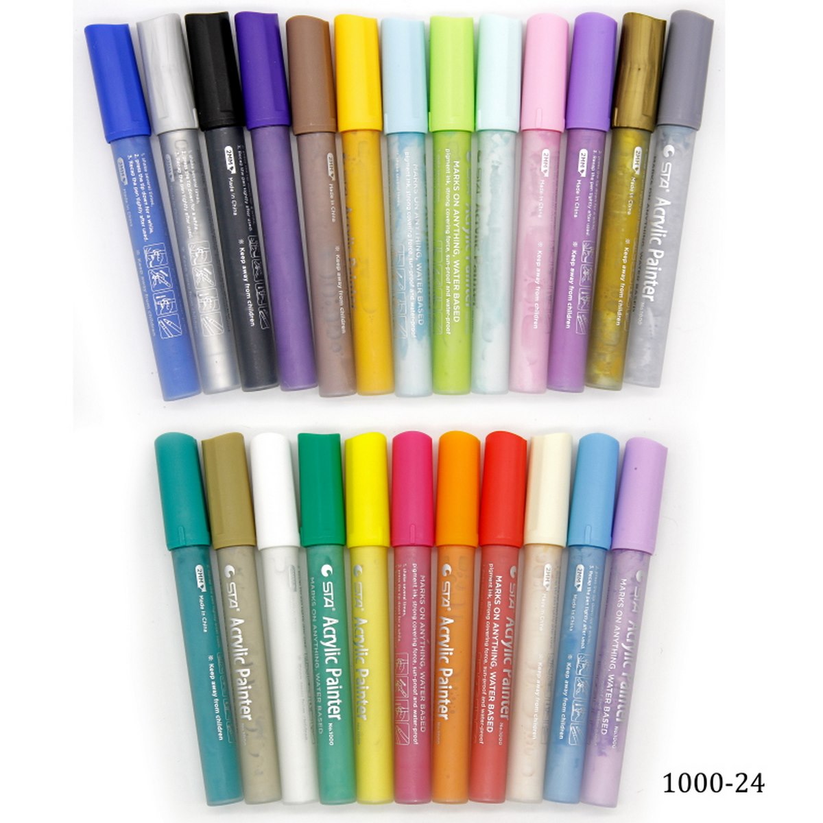 Acrylic Painter Marker 24 Colour Set 1000-24