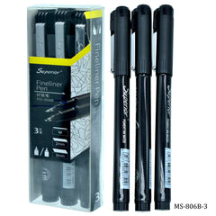 Fineliner Pen 3Pcs MS-806B-3