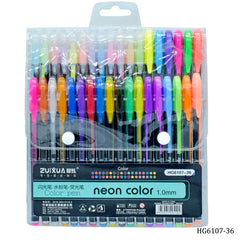 Glitter Pen Neon Color 1.0MM 36Pcs Set HG6107-36
