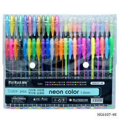 Glitter Pen Neon Color 1.0MM 48Pcs Set HG6107-48