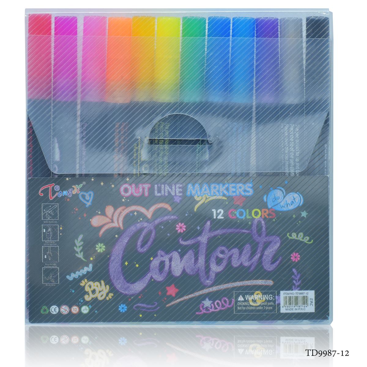 Out Line Markers 12 Colors TD9987-12