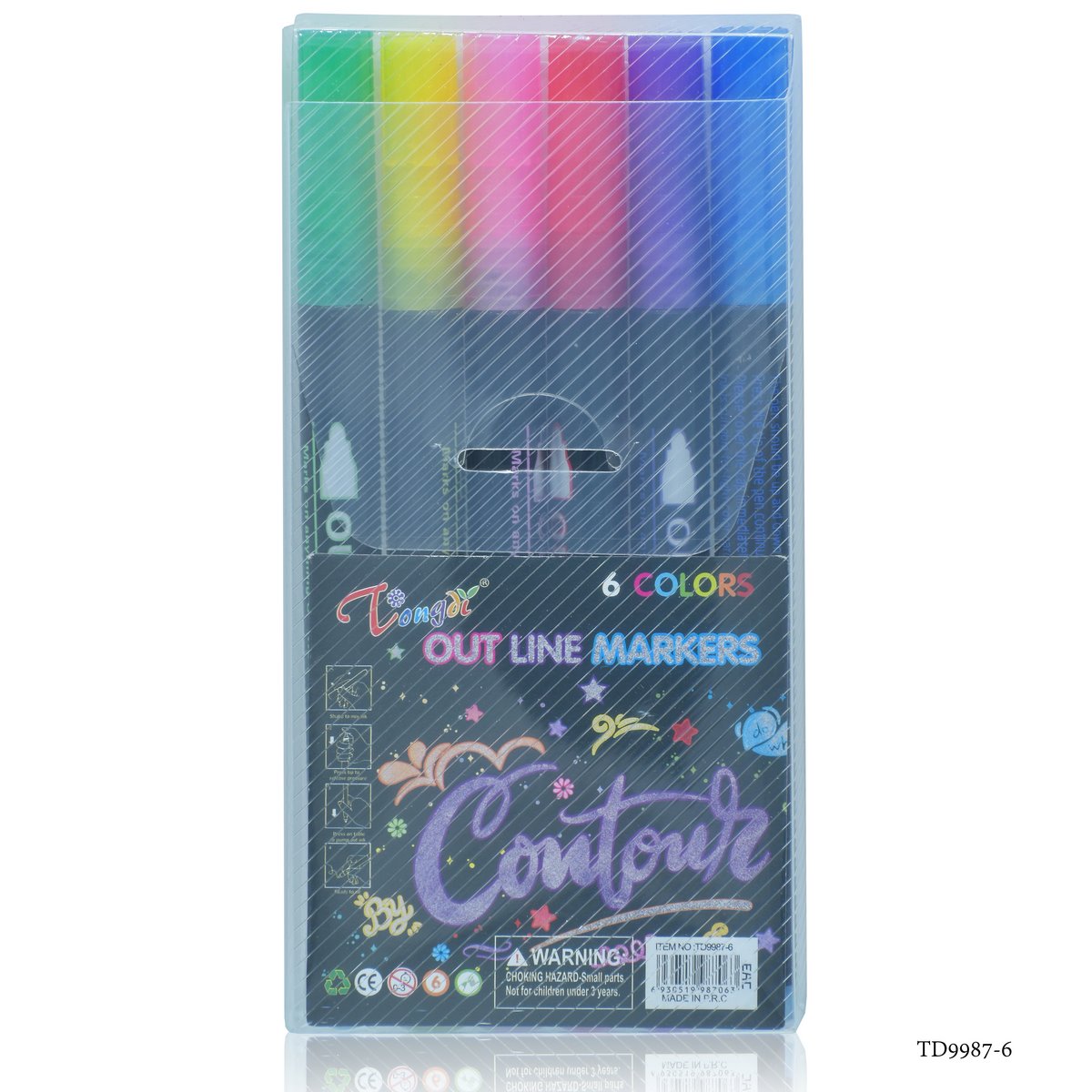 Out Line Markers 6 Colors TD9987-6