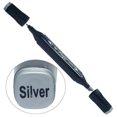 Touch Marker 2in1 Metallic Silver MS818SR