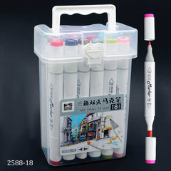 Touch Marker 2in1 Pen Set With Box 18pcs 2588-18