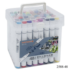 Touch Marker 2in1 Pen Set With Box 48pcs 2588-48