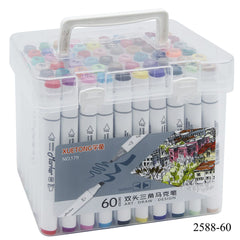 Touch Marker 2in1 Pen Set With Box 60pcs 2588-60