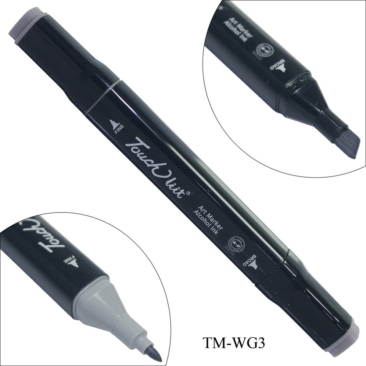 Touch Marker 2in1 Pen WG3 Warm Grey TM-WG3