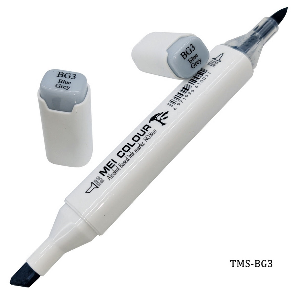 Touch Marker Soft 2in1 Pen Blue Grey TMS-BG3