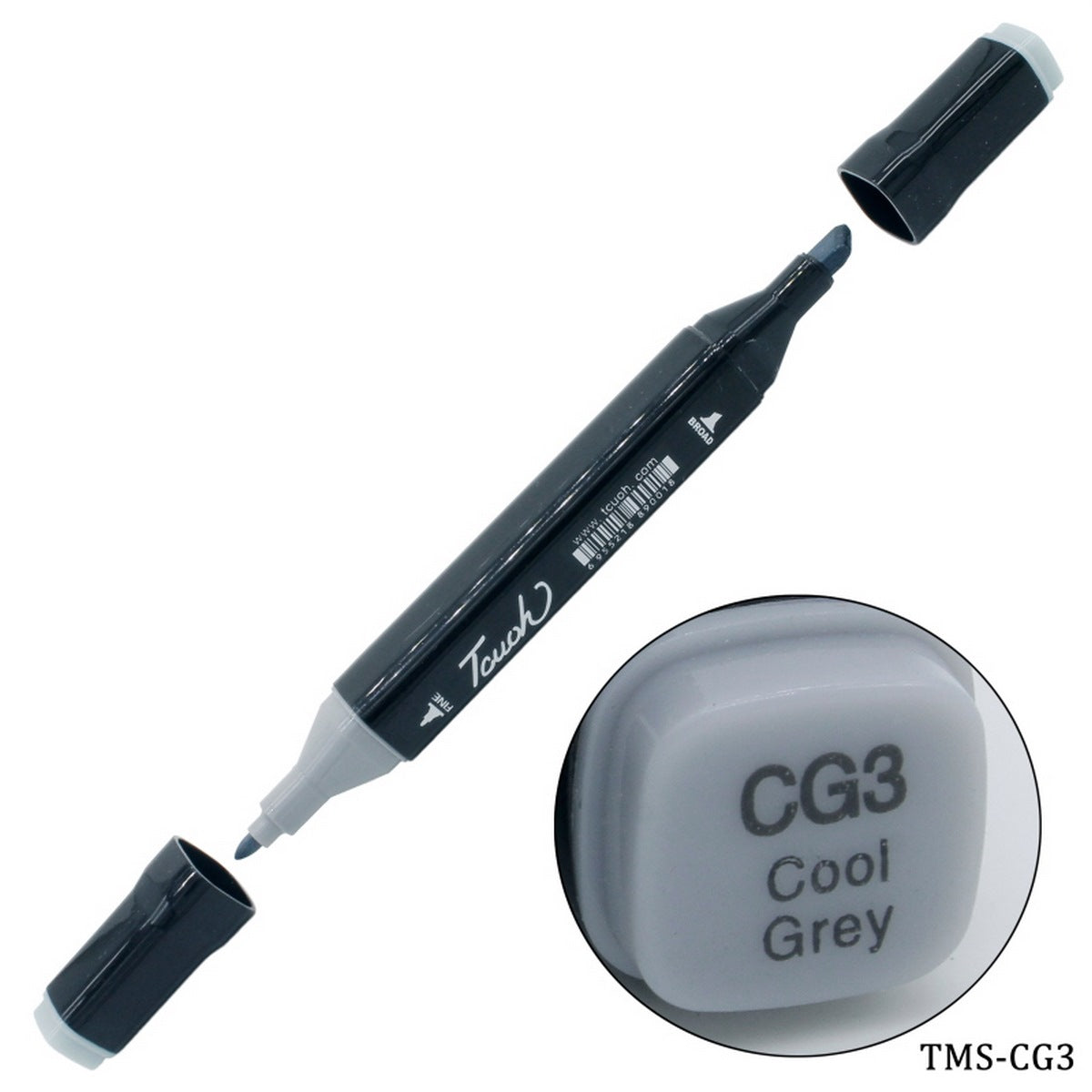 Touch Marker Soft 2in1 Pen Cool Grey TMS-CG3