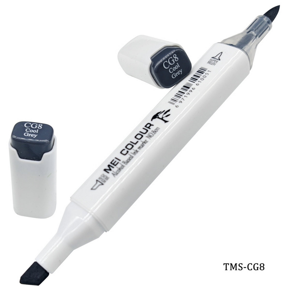 Touch Marker Soft 2in1 Pen Cool Grey TMS-CG8