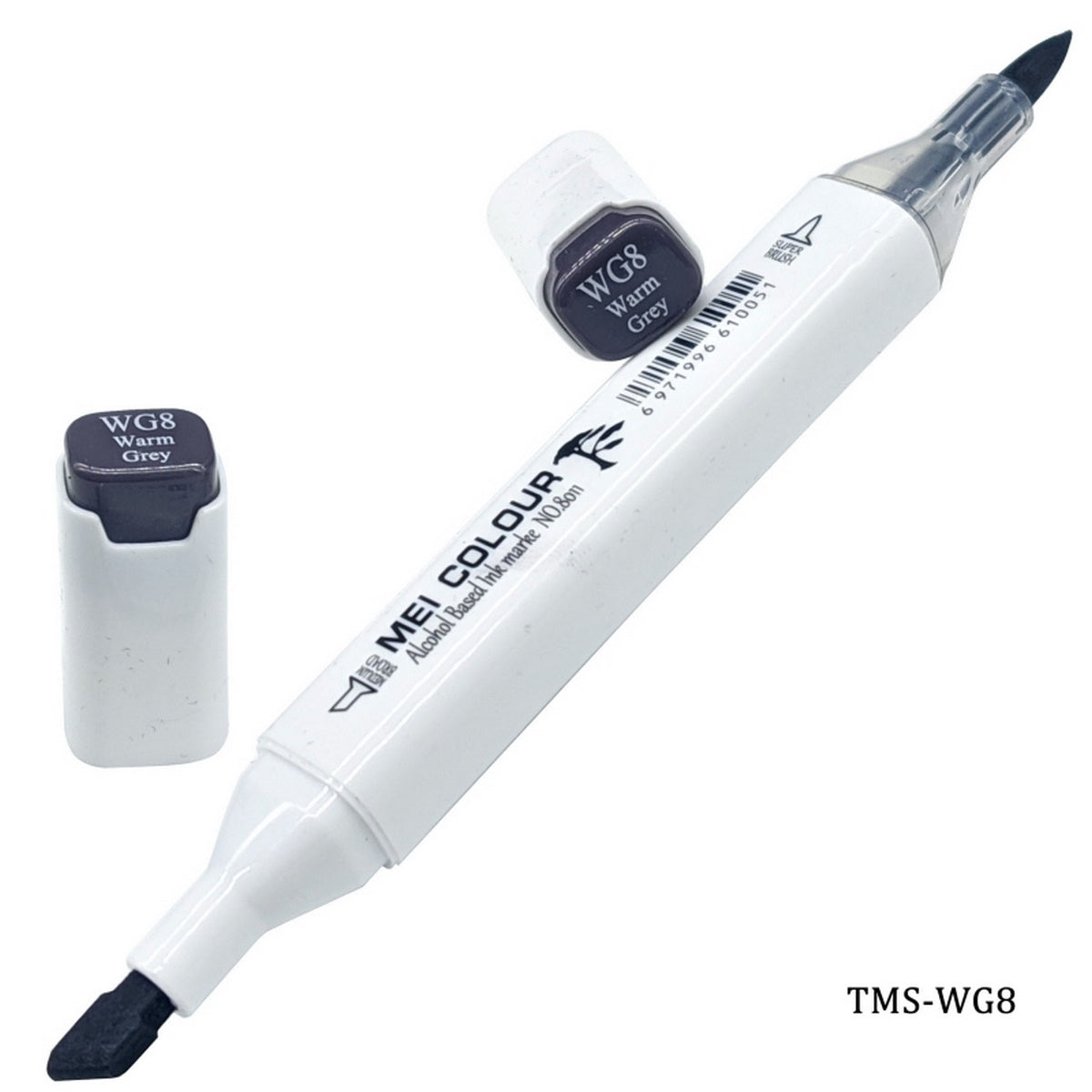 Touch Marker Soft 2in1 Pen Warm Grey TMS-WG8