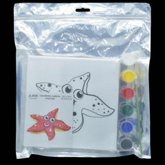 Stretched Canvas Outline Star Fish 6X6 Scwp66-23