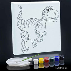 Stretched Canvas With Outline Dinosaur 6x6 SCWP66-21