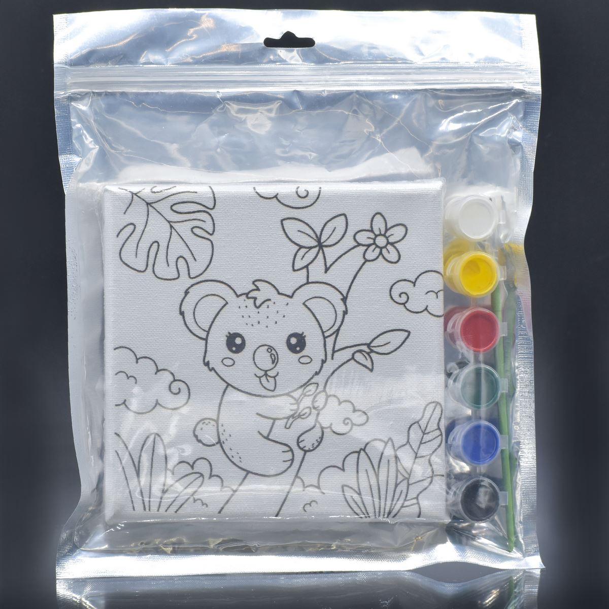 Stretched Canvas With Print Bear 6X6 Scwp66-19