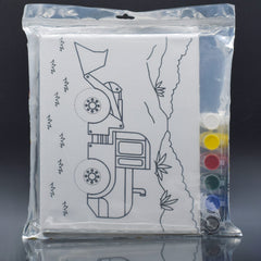 Stretched Canvas With Print Bulldozer 8X10 Scw810-3