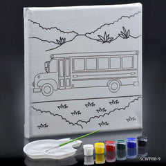 Stretched Canvas With Print Bus 8x8 SCWP88-9