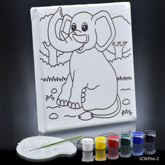 Stretched Canvas With Print Elephant 6x6 SCWP66-2