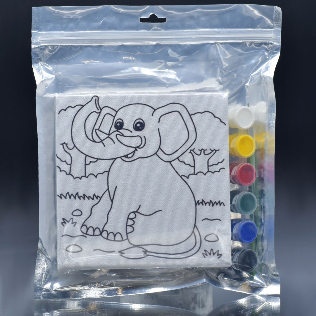 Stretched Canvas With Print Elephant 6X6 Scwp66-2