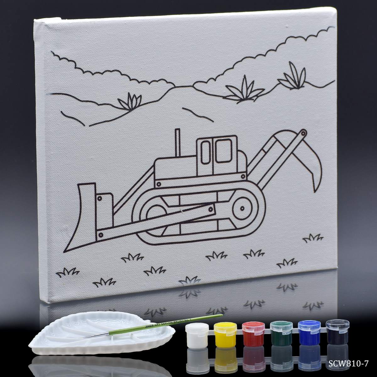 Stretched Canvas With Print JCB 8x10 SCW810-7