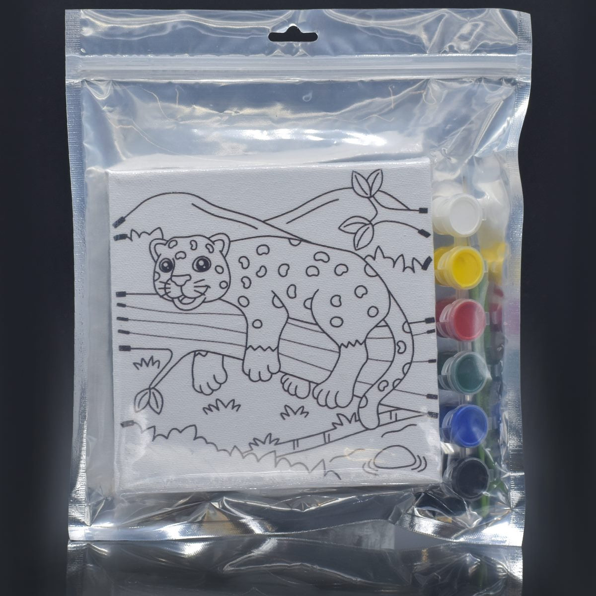 Stretched Canvas With Print Leopard 6X6 Scwp66-16