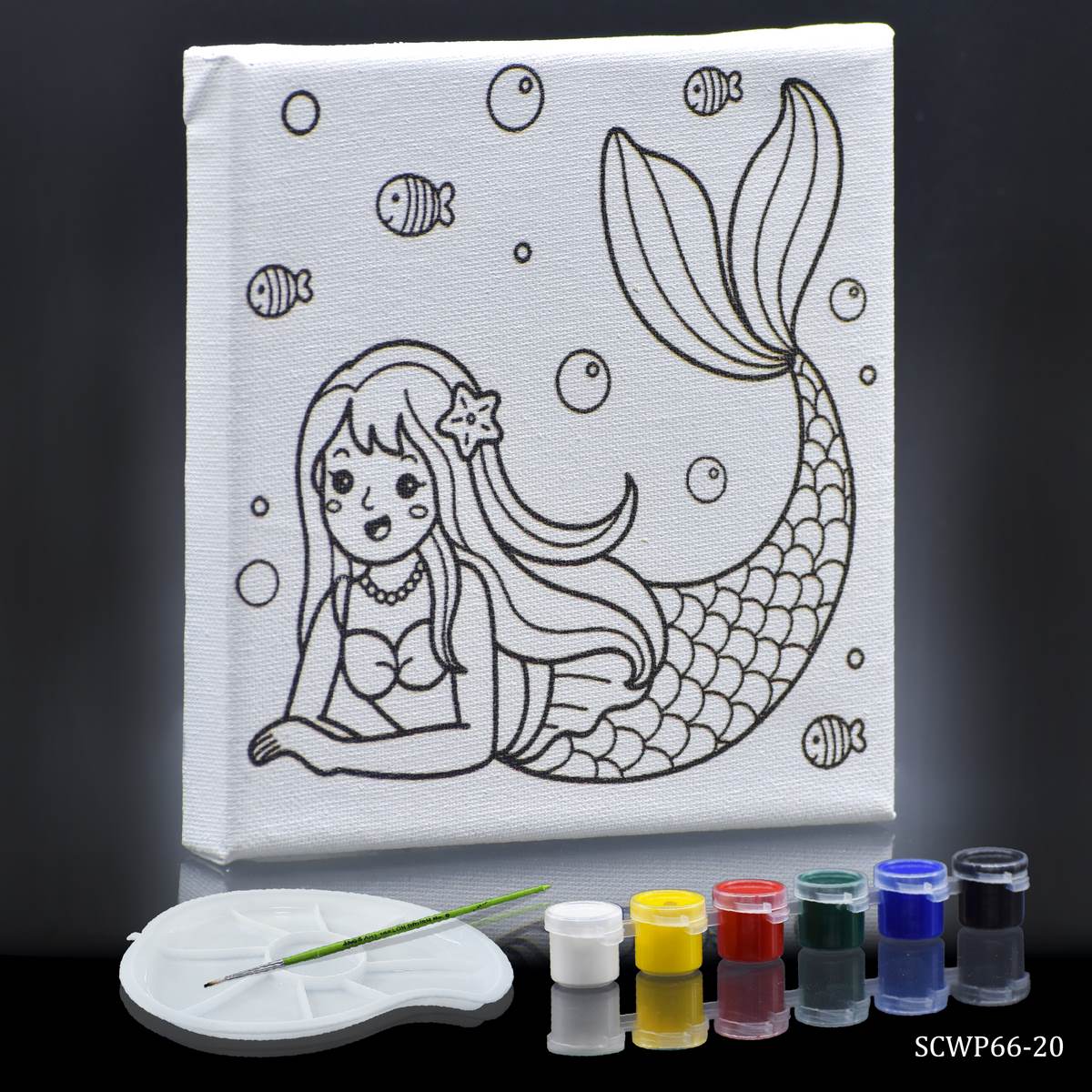 Stretched Canvas With Print Mermaid 6x6 SCWP66-20