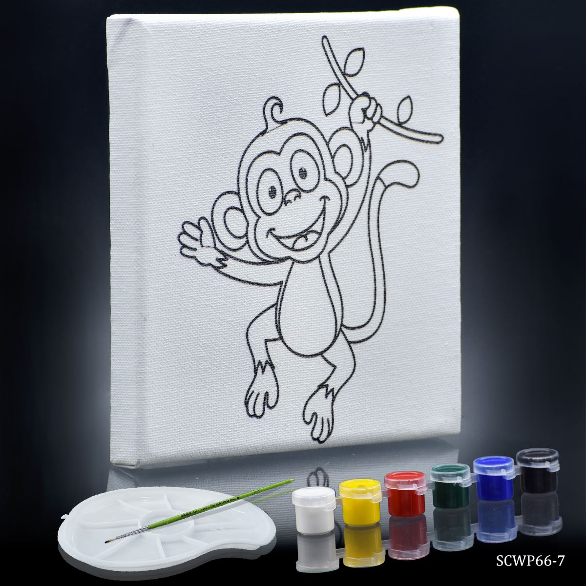 Stretched Canvas With Print Monkey 6x6 SCWP66-7