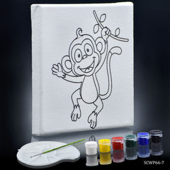 Stretched Canvas With Print Monkey 6X6 Scwp66-7