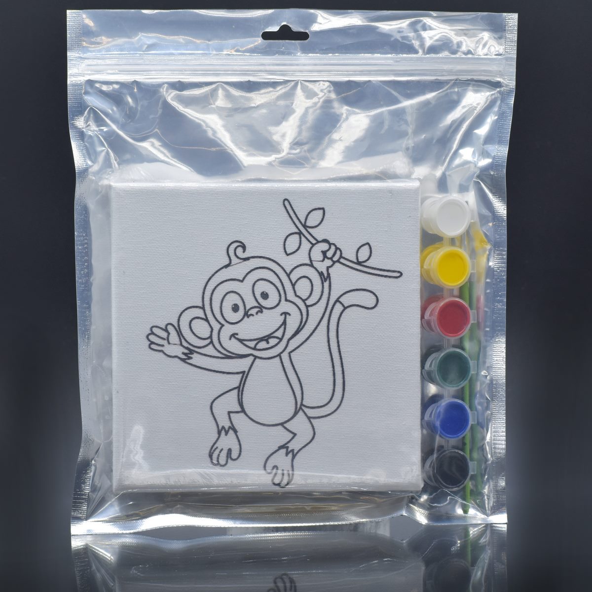 Stretched Canvas With Print Monkey 6X6 Scwp66-7