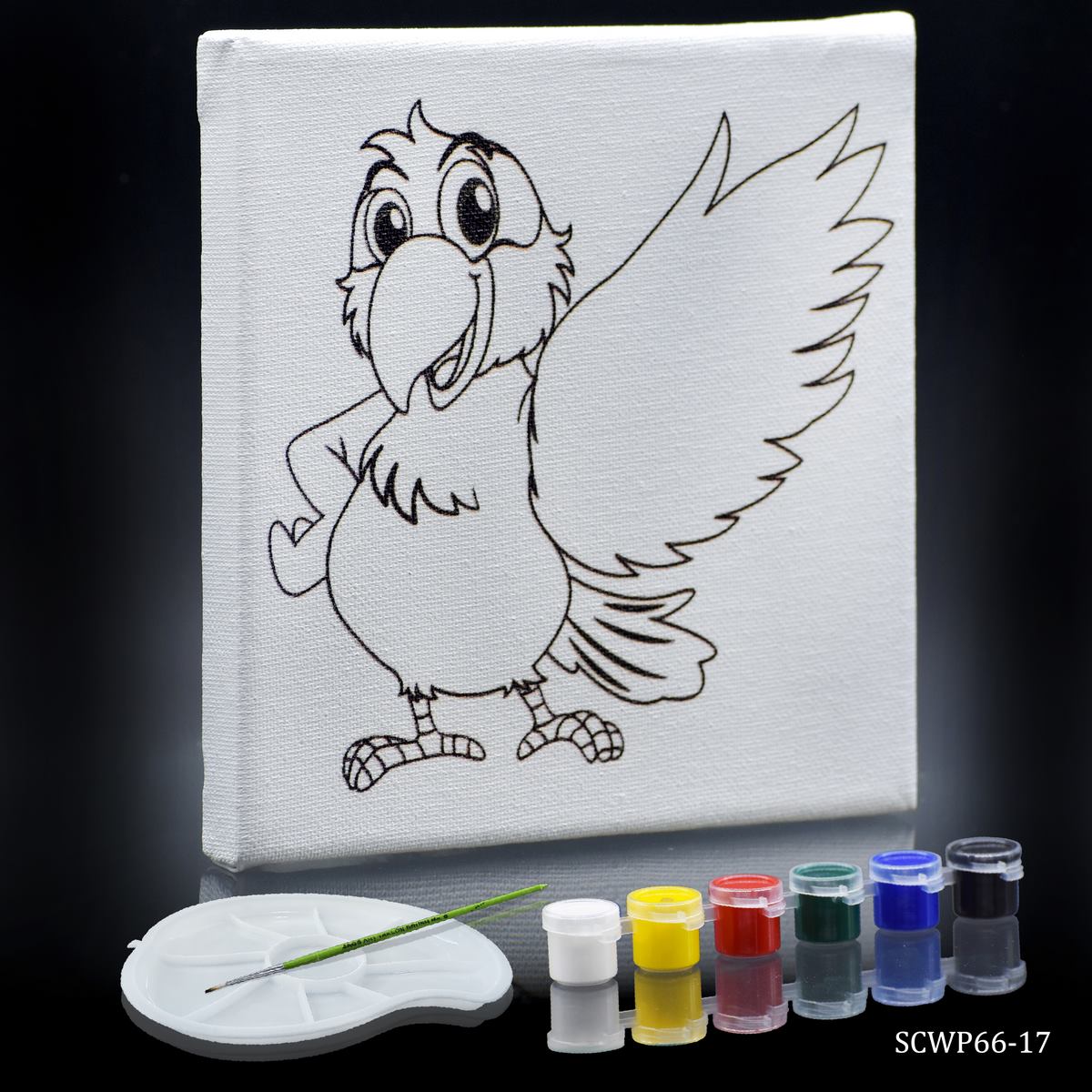 Stretched Canvas With Print Parrot 6x6 SCWP66-17