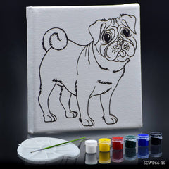 Stretched Canvas With Print Pug 6X6 Scwp66-10