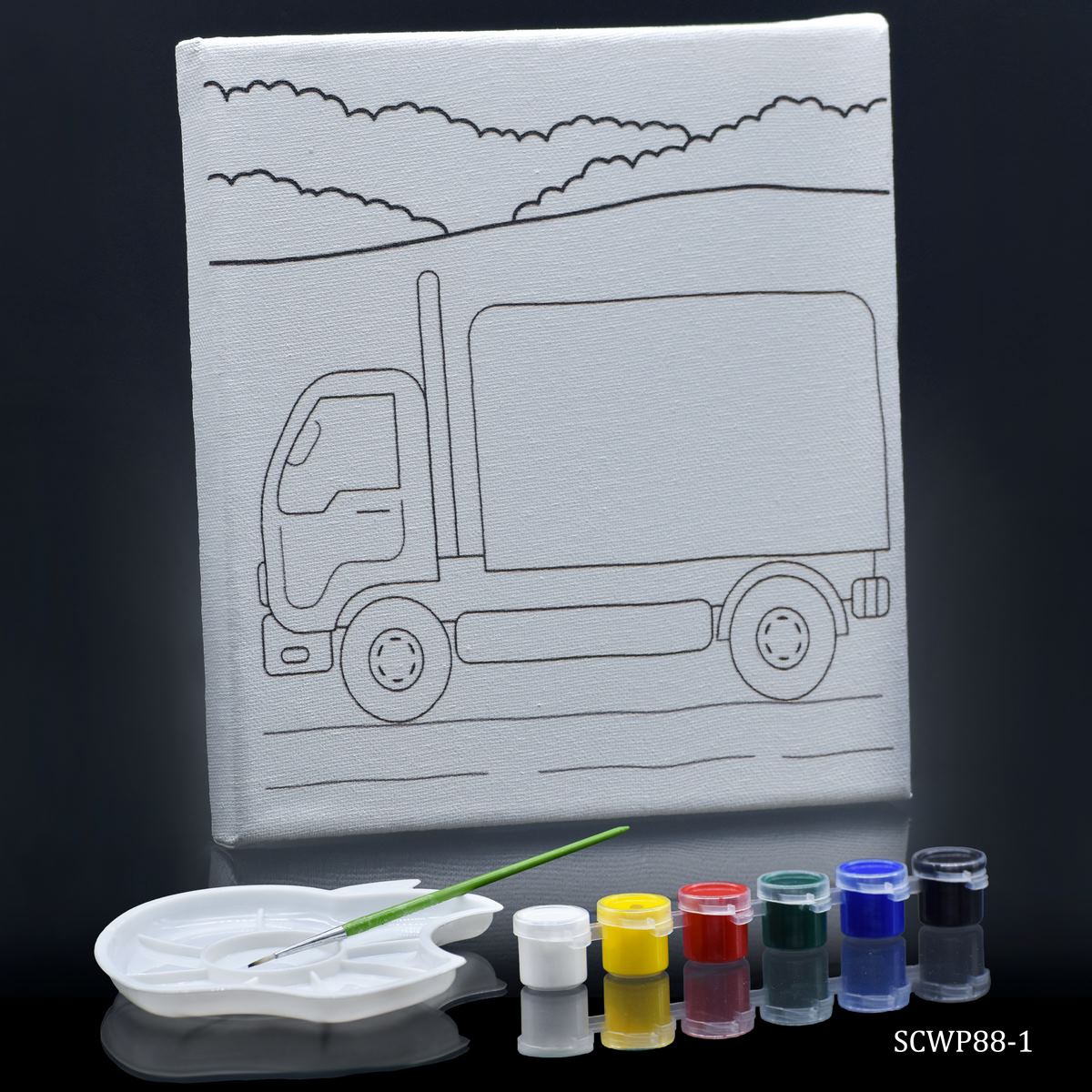 Stretched Canvas With Print S Truck 8x8 SCWP88-1