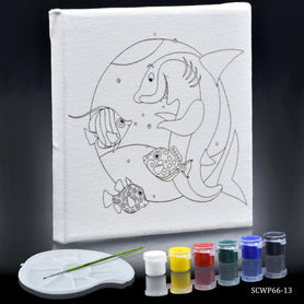 Stretched Canvas With Print Sharkfish 6x6 SCWP66-13