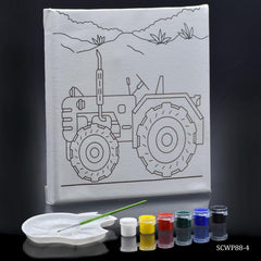 Stretched Canvas With Print Tractor 8X8 Scwp88-4