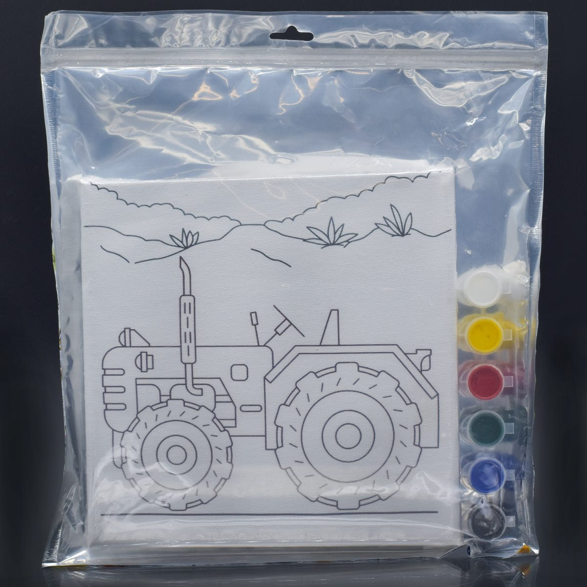 Stretched Canvas With Print Tractor 8X8 Scwp88-4