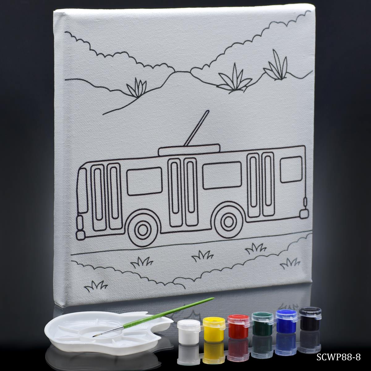 Stretched Canvas With Print Trump Bus 8x8 SCWP88-8
