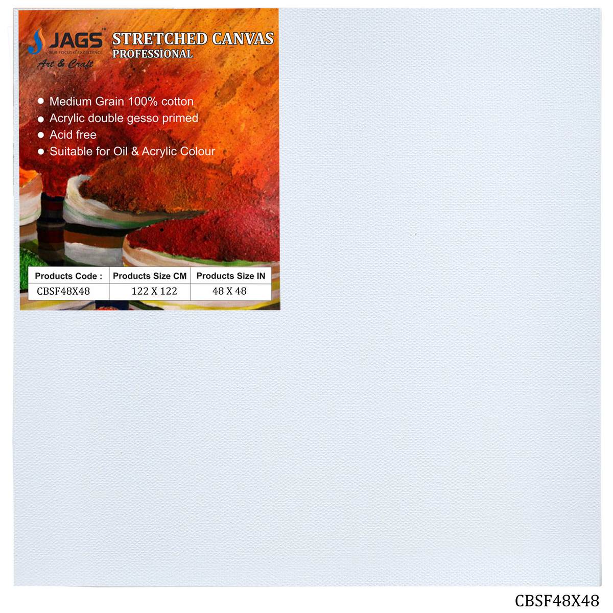 Canvas Board Stretched Frame 48X48inch CBSF48X48