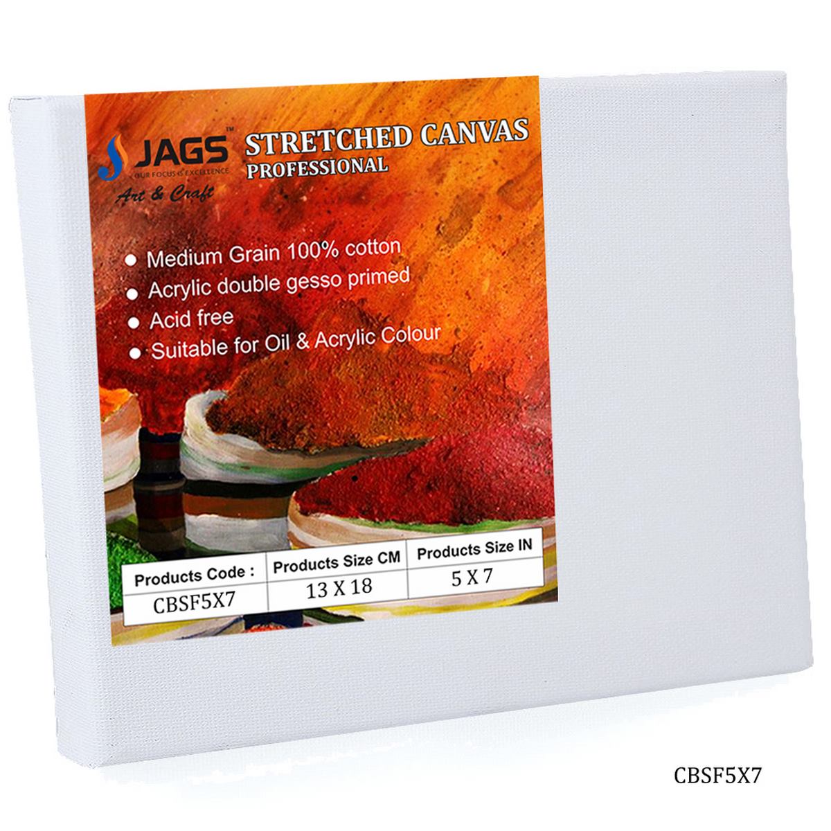 Canvas Board Stretched Frame 5X7inch CBSF5X7