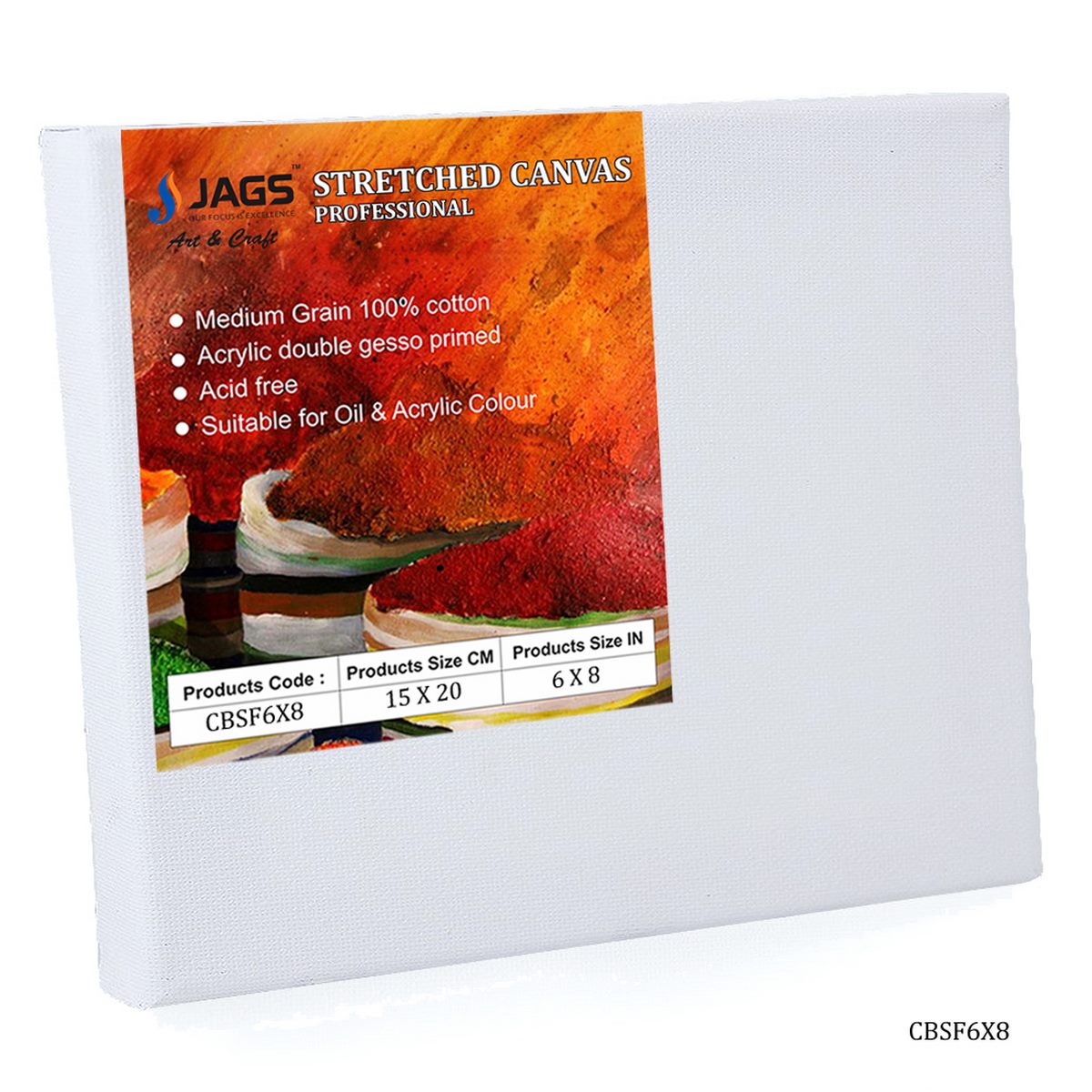 Canvas Board Stretched Frame 6X8inch CBSF6X8