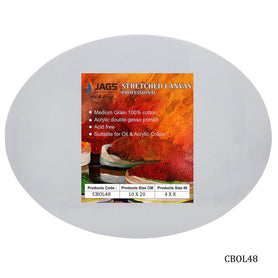 Canvas Board Stretched Frame Oval 4X8 Inch CBOL48