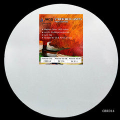 Canvas Board Stretched Frame Round 14Inch CBRD14