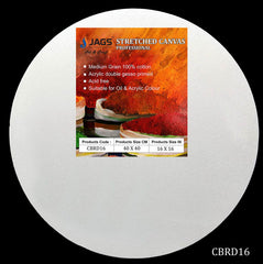 Canvas Board Stretched Frame Round 16Inch CBRD16