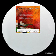 Canvas Board Stretched Frame Round 18Inch CBRD18