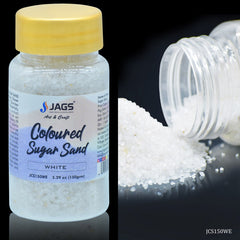 Jags Coloured Sugar Sand 150Gms White JCS150WE