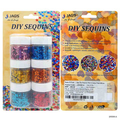Jags Diy Sequins Star 6 Colour Pack 60Gsm JDSS00-A