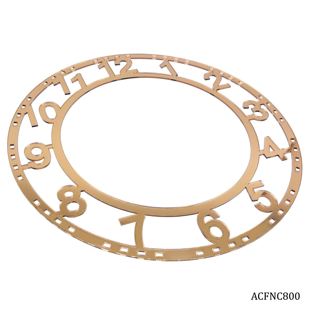 Acrylic Clock Frame Number Copper 8Inch ACFNC800
