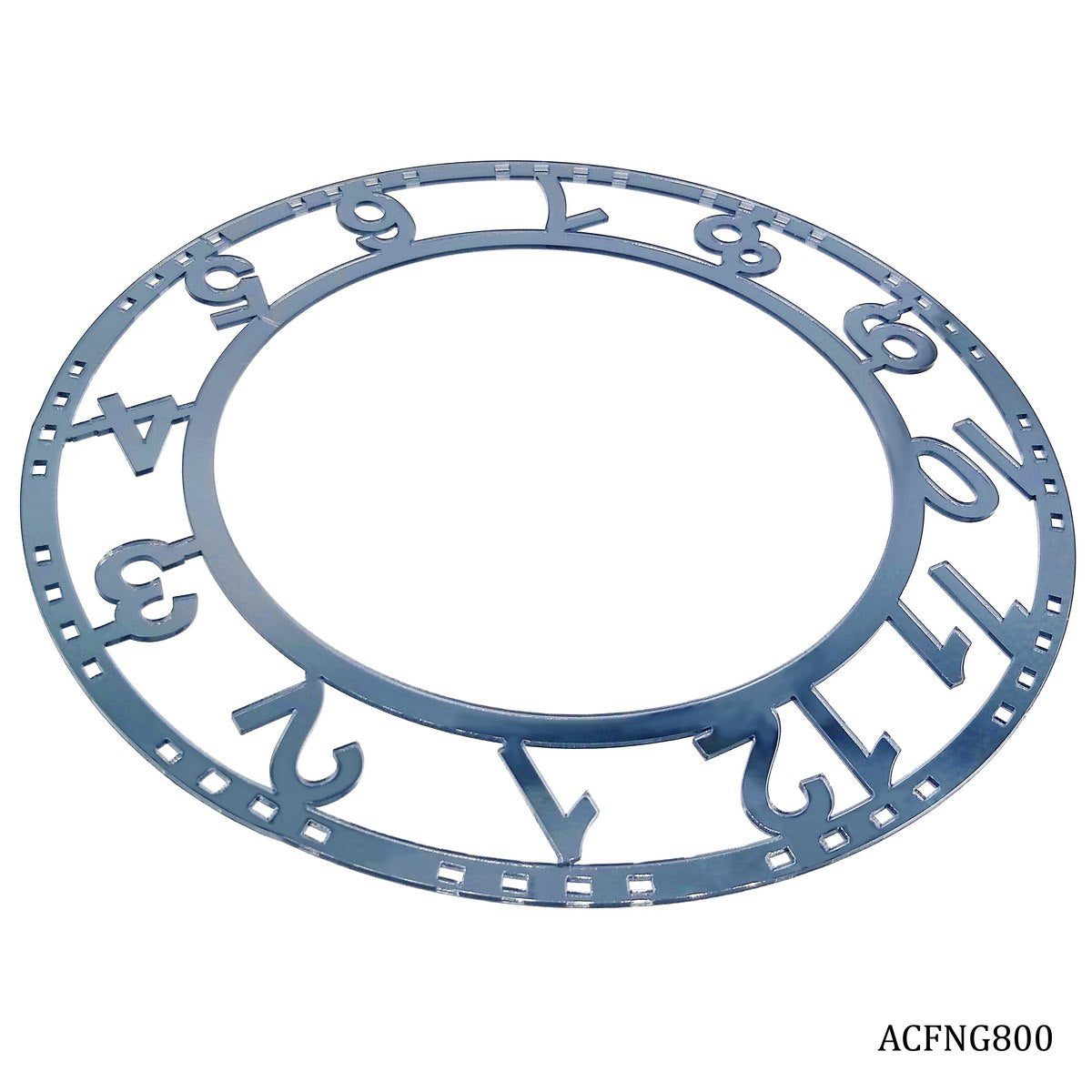 Acrylic Clock Frame Number Grey 8Inch ACFNG800