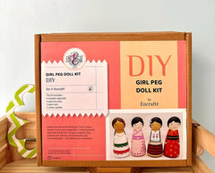 DIY wooden girls peg doll kit