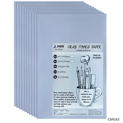 Card Stock Paper Greay A3 250Gsm 10Sheet CSPGA3